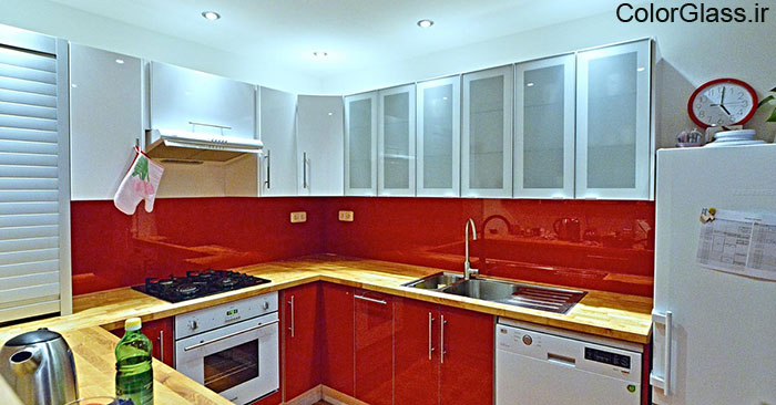 شیشه رنگی،لاکوبل،شیشه رنگی قرمز