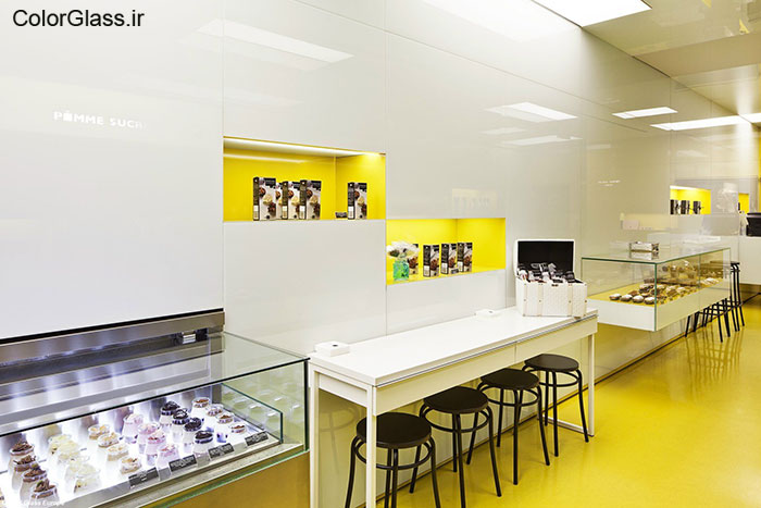 شیشه رنگی زرد،لاکوبل،شیشه رنگی