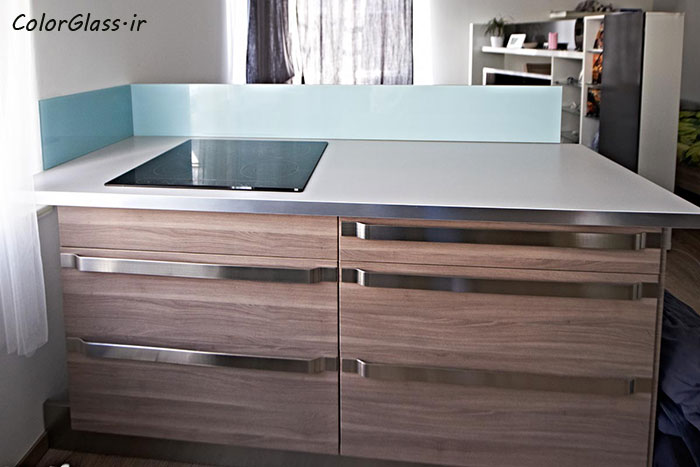 شیشه رنگی،لاکوبل،شیشه رنگی آبی پاستیلی