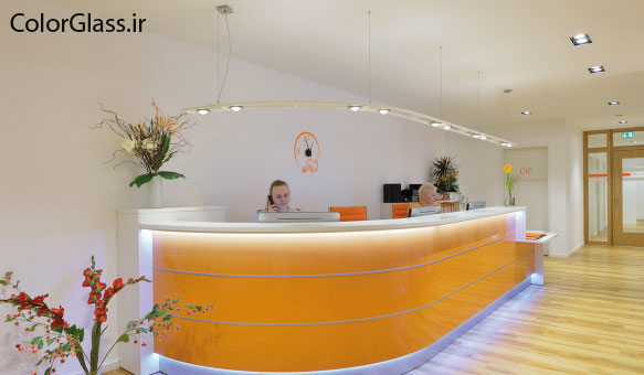 شیشه رنگی،لاکویل،شیشه رنگی نارنجی