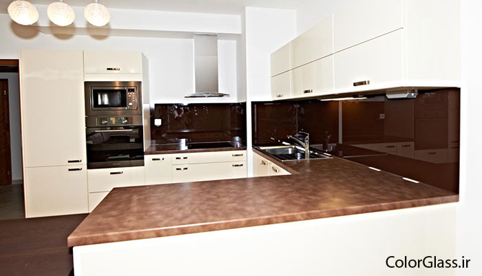 شیشه رنگی،شیشه لاکوبل،شیشه رنگی قهوه ای روشن