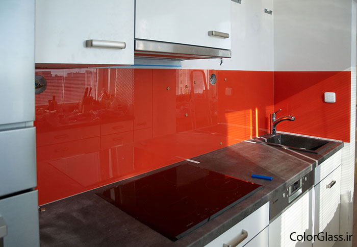 شیشه رنگی،لاکویل،شیشه رنگی نارنجی