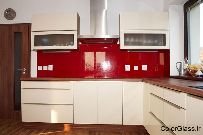 شیشه رنگی،لاکوبل،شیشه رنگی قرمز