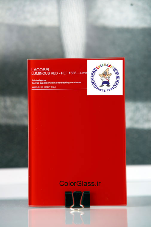 شیشه رنگی،لاکوبل،شیشه رنگی قرمز