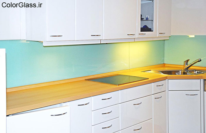 شیشه رنگی بین کابینتی